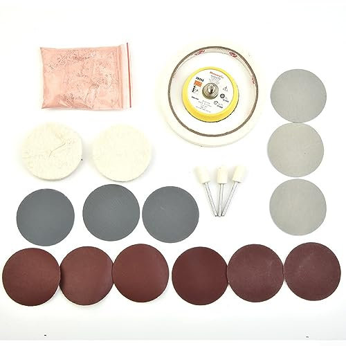 20 Stück Polierglas Reinigung Uhr Kit Polierpad Kratzer und Rad 50 mm Langlebige Qualität Pad Platte