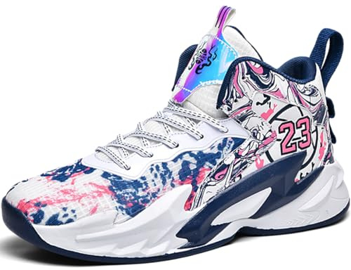 WOWEI Herr basketskor sportskor stötdämpning halkfria basketskor män lätta sneakers män löpning halkskydd sport sport tränare sneakers, Sce K10, 44 EU
