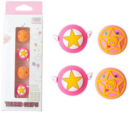 YLUFAC 4PCS Capuchon de Joystick pour Nintendo Switch&Switch OLED,Caps Joystick pour Switch Lite Joycon,Thumb Grip Caps pour Switch&Switch Lite& Switch OLED-Ours Gros&Lapin Souriant