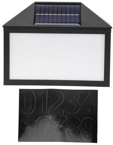 OSALADI 1set Lampada Solare Da Esterno Con Numeri Insegna Indirizzo Led Per Visibilità Notturna Facile Installazione e Risparmio Energetico