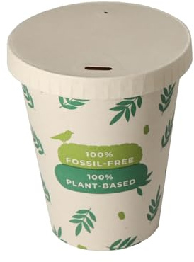 PG EcoAmour 50 BIO 200ml Pappbecher mit Deckel, Umweltfreundliche Kaffeebecher, geeignet für Heiß- und Kaltgetränke, Coffee to Go, papierbecher kompostierbare und biologisch abbaubare einwegbecher