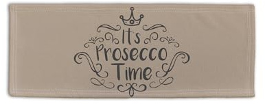 BRITISH MADE GIFTS It's Prosecco Time Neutral Design Microfibre Bar Towel Gin Bar Pub Beer Mat