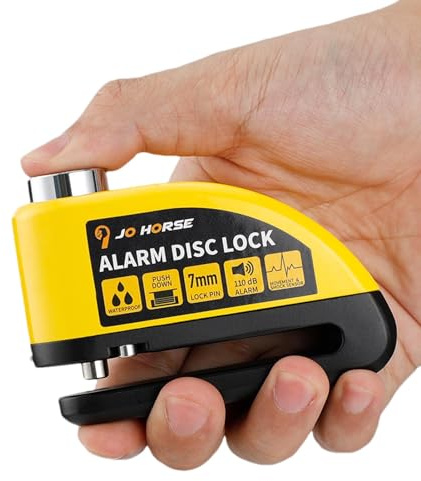 Uozonit Candado de rotor para motocicleta, bloqueo de disco antirrobo para rueda de seguridad, antirrobo, antirrobo, bloqueo de disco resistente, bloqueo de alarma de freno de disco para