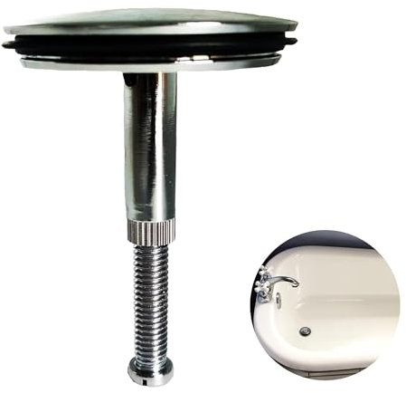 43mm Hochwertiger Badewanne Stopfen Abflussstopfen Waschbecken Waschbeckenstöpsel Rostfrei Badewannen Stöpsel Verschluss Stöpsel Waschbecken für Handelsübliche Abflüsse Verstellbarer Stöpsel Badewanne