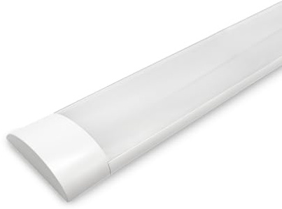 Maxled, Light is Led! LED Armatur Fuktiga Utrymmen 61CM 30W Armatur Fuktiga Utrymmen 3CCT 3000K/4000K/6500K 3000LM Rörformad Takarmatur för Källare Verkstad Garage Kök Badrum Kontor Fuktiga Utrymmen