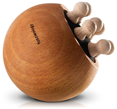 faszieology® Sculpting Globe Appareil de massage pour le visage, le cuir chevelu et les cheveux - Outil de massage des fascias en bois de qualité supérieure pour un massage efficace de la tête