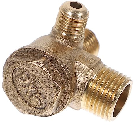 LIFKOME Brass 3-Port Air Compressor Check Valve for Air Pressure Tank and Compressor Piston Pump with Corrosion Resistance Replacement Part