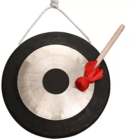 gong platillos gong tibetano instrumentos musicales Calzada 20cm -120cm Gong Gong Floun Cultura tradicional Control de inundaciones Cobre puro(Color:30cm,Size:)