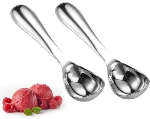 JNJOOD Pelle à Glace en Acier Inoxydable - Poignée Confortable pour Un Portionnement sans Effort - Parfaite pour Les Glaces Solides et Les Falafels