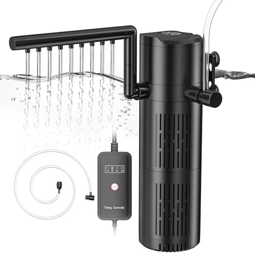 Forever Speed Filtro Acuario Interno con lámpara UVC 6W y Filtro pecera 5 en 1, para acuarios de 40L a 100L (500L/H)
