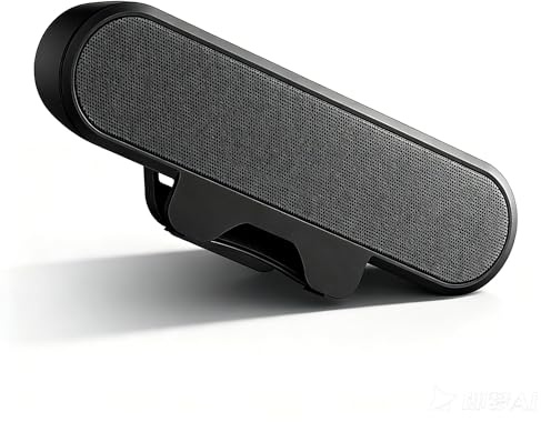 Pissente Haut-Parleur d'ordinateur, Son Stéréo intégré USB avec Puissance 10 W et Pince Réglable pour Les Utilisateurs d'ordinateurs de Bureau et ' Portables