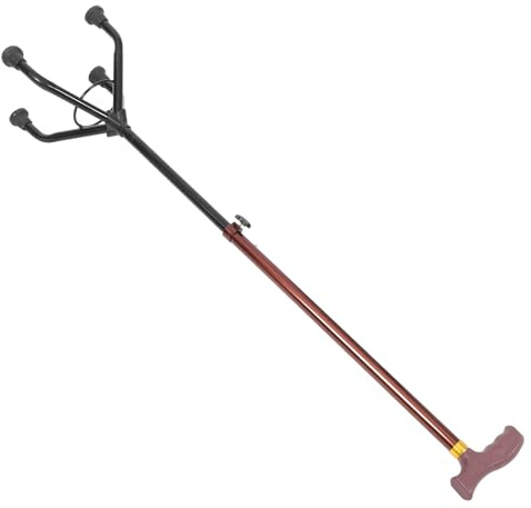 Healeved Bastón Ajustable de Aluminio con Cuatro Patas Diseño Antideslizante y Ergonómico para Senderismo y Apoyo Estable Exteriores para Personas Mayores