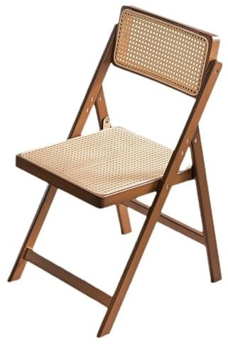 Stapelbar rotting hopfällbar stol armlös träsits fritidsstol för matsal sovrum och vardagsrum bekväm och snygg brun århundradets design