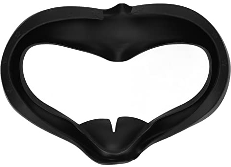 Cocoarm VR Silikonansiktsskydd, Tvättbar Bekväm ögonkudde för OQ 2 VR-spel, Svettsäker Lättviktsdesign för Långvarig Användning (Svart)