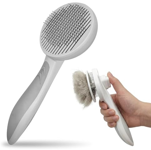 Brosse premium Veddelholzer pour chiens & chats avec retrait des poils en un clic – brosse sous-poil efficace pour chiens et chats, soin du pelage en douceur & démêlage