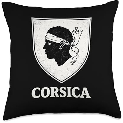Corsica Crest Moor Head Corsican Pride Shield Design Throw Pillow