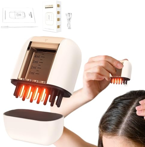 Masajeador De Para El Cuero Cabelludo: Aplicador Vibratorio De Para El Cabello Resistente Al Agua, Cepillo Y Estimulador Recargable, Accesorio De Relajación Y Cuidado | Masajeador Eléctr