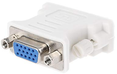 ECVGHD Adattatore da DVI D a VGA maschio a VGA 15 pin femmina, convertitore adattatore per computer, PC, host, laptop, scheda grafica, proiettore