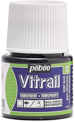 Pebeo Vitrail glasmålning, målat glaseffekt, 45 ml, mörkblå