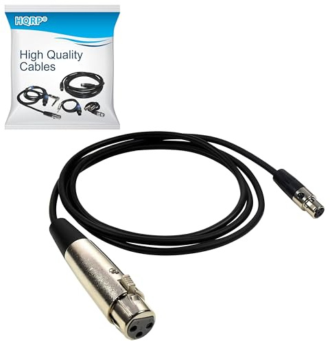 HQRP 4-Pin Mini Connector (TA4F) to XLR(F) Connector Microphone Adapter Cable compatible with Shure PGX-D/GLX-D/QLX-D/ULX-D Digital Wireless Systems