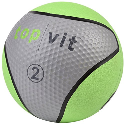top vit Medizinball - Fitnessball mit Gummioberfläche | Medizinbälle in Studio Qualität Gewicht Sport Übungen Physiotherapie Muskulatur Werfen Fangen Stärkung des Körpers