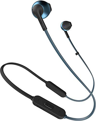JBL Tune 205 BT Wireless In-Ear Earbud Headphones with Bluetooth, Microphone and Flat Tangle-Free Cable, Blue