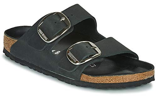 BIRKENSTOCK Damen Arizona Big Buckle Sandalen braun, Black, 41 EU