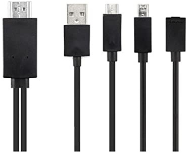 P67C - Adaptador de cable micro USB a HDMI (1,8 m, MHL, 5 pines/11 pines)
