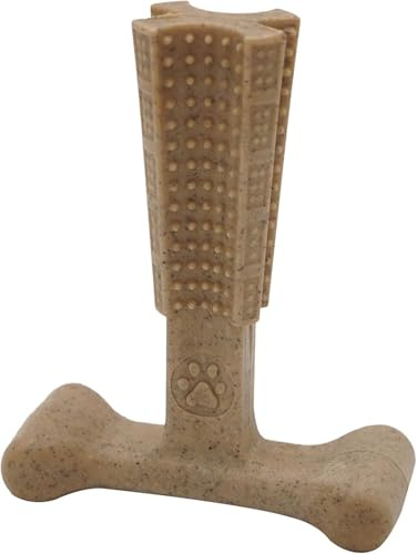 Aimé Jouet à Mâcher pour Chien Moyens et Grands au Poulet 14 cm , Os en Fibres de Bambou et Nylon ,Jouet Chien qui Favorise l'Hygiène Bucco-Dentaire
