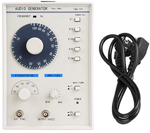 𝐂𝐡𝐫𝐢𝐬𝐭𝐦𝐚𝐬 𝐂𝐚𝐫𝐧𝐢𝒗𝐚𝐥 Generador de señal, generador de audio TAG-101 Generador de señal de baja frecuencia de 10Hz-1MHz para mantenimiento 220V(Enchufe de la UE)