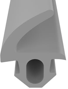 Guarnizione per finestre per sistemi di finestre, guarnizione per vetri per esterni e interni, in plastica e alluminio (grigio, 5 m)