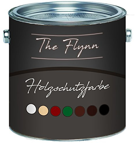 The Flynn einzigartige Holzschutzfarbe schnelltrocknend und wetterbeständig - Schutz vor Verwitterung in Weiß, Beige, Schwedenrot, Grün, Dunkelbraun, Rotbraun und Schwarz (5 L, Hellgrau)