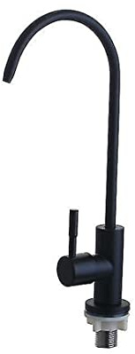 Shurity 130 Rubinetto di prelievo 1 via per depuratori acqua liscia senza metalli pesanti 1/4” Nero Opaco