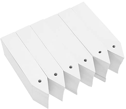 eMagTech 600pcs Étiquettes de Plantes de Semences Plateau de Jardin Pots Marqueurs Étiquettes de Semis Imperméables en PVC pour Pot de Jardin Parterre de Fleurs Arbre Fruitier, Blanc