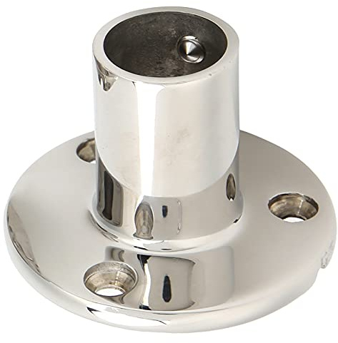 Hapivida Base Redonda para Pasamanos de Barco de 90 Grados, Herrajes de Acero Inoxidable 316 Barandilla de Mano para Barco Base de Barandilla de Barco Resistente para Todos Los Linds of Yachts