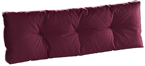 Bodyprotect Palettenkissen 120 x 40 cm Outdoor & Indoor, Bequeme Rückenlehne, Paletten Kissen, hochwertiger Möbelstoff in dunkelrot
