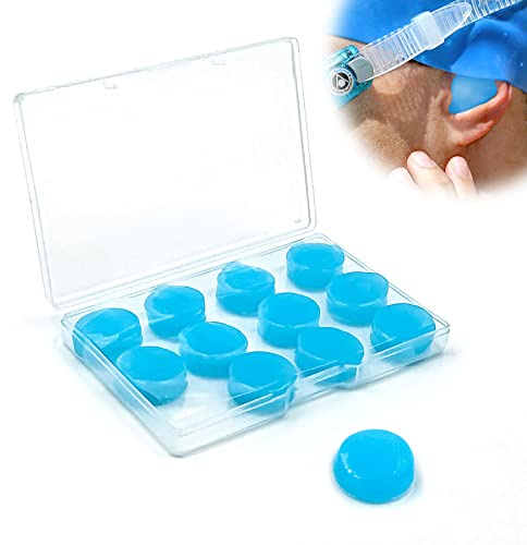 Lot de 12 bouchons d'oreille pour dormir, bouchons d'oreille pour piscine, en silicone, anti-bruit, doux, modélisables, réutilisables, pour la natation, le travail, la protection auditive, les enfants