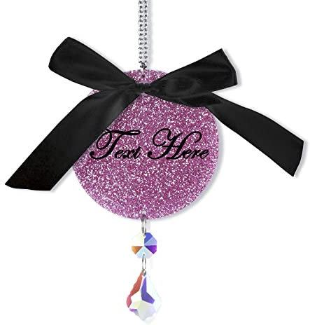Personalisierter Auto-Rückspiegel, Anhänger, Ornament, Zubehör zum Aufhängen, benutzerdefinierter Suncatcher mit Namen
