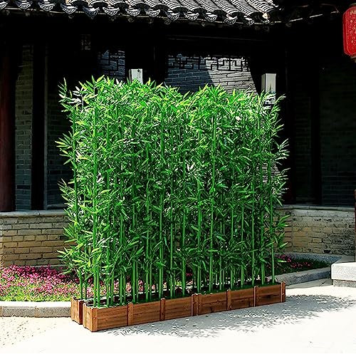Bambou Artificiel Plante Barrière en Bambou Artificielle Extérieure D'intimité, Grandes Plantes Artificielles de Décoration de Bureau à Domicile, Mur Intérieur de Verdure de Diviseur de Mur, pour Pati