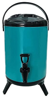 IEEDFJKK Cubo de almacenamiento de cubo de leche de gran capacidad para una gestión eficiente de granjas lecheras barriles de té de burbujas de acero inoxidable, verde