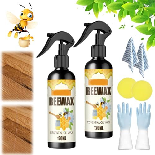 Natürliches Mikromolekül-Bienenwachsspray, Natural Micro-Molecularized Beeswax Spray, Molecularized Beeswax Spray, Original Beeswax Furniture Polish, Beeswax Spray Furniture Polish (2PC)