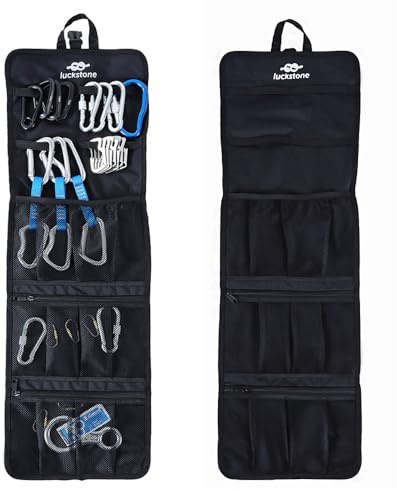 Lixada Bolsa de Almacenamiento Colgante Quickdraw para Escalada, Organizador de Equipo de Escalada, Bolsa organizadora de Herramientas pequeñas