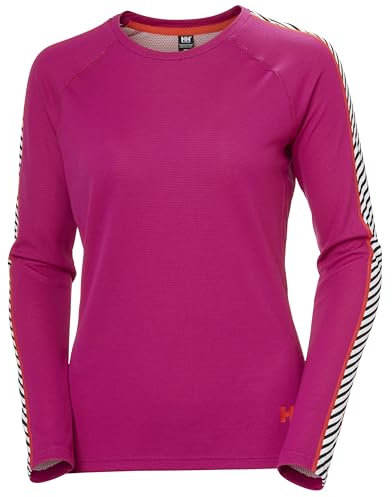 Helly Hansen Damen W Lifa Active Stripe Crew, Magenta 2.0, L