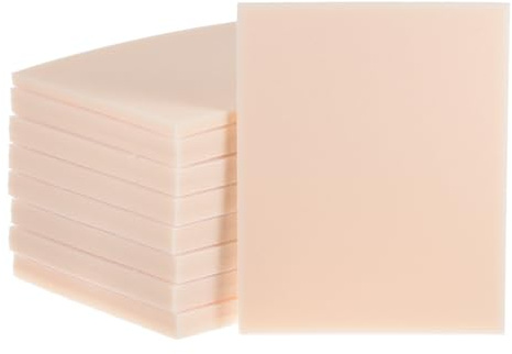 QUARKZMAN 16 Stück Schleifschwamm 500-600 Körnung Doppelseitiges Schleifpapier, 110X140mm Wiederverwendbares Nass- und Trockenschleifpad für Lackreparatur und Modellschichtung, Beige
