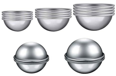 KOMUNJ 16 Stück Form für Badebomben, Bath Bomb Mold Kit DIY seifenform Badebombe, für Hausgemachte Badebomben Cupcakesfür Hausgemachte Badebomben 3 Größen