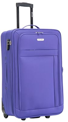 26 Medium Suitcase Super Lightweight Luggage 20% Expandable Combination Lock 2 Wheel Soft Shell Hold Check in Luggage for 15 to 20kg