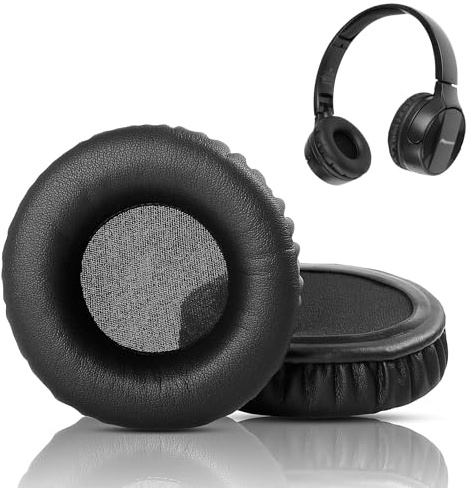HAIZEEN Almohadillas de oído compatibles con Pioneer SE-MJ553BT SE MJ553BT Auriculares Almohadillas de Repuesto (Cuero de proteína/Espuma viscoelástica)
