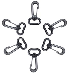 Baikeen plastsnäppkrokar, plastvridbar snaphook tryckgrindsklämma roterande snaphook rotera klo snäppklämma spänne spänne krokar för rem, Svart, 25mm/32mm/38mm/50mm