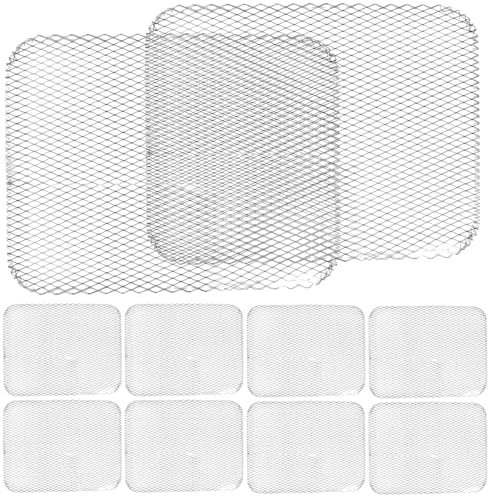 Milisten 10pezzi Teglie Bbq Riutilizzabile Alluminio Da Rete Per Grigliate e Cottura Al Forno Per Barbecue All Aperto e Uso Domestico Design Maglia Fina Per Distribuzione Uniforme Del