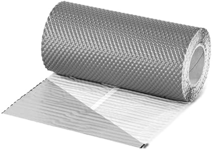 CROMAR – Lead-Free Plus Flashing | High Performance Self-Adhesive Aluminum Alternative for Lead Flashing | Lead Flashing Roll for Roofing | Grey – 450mm x 5m Roll